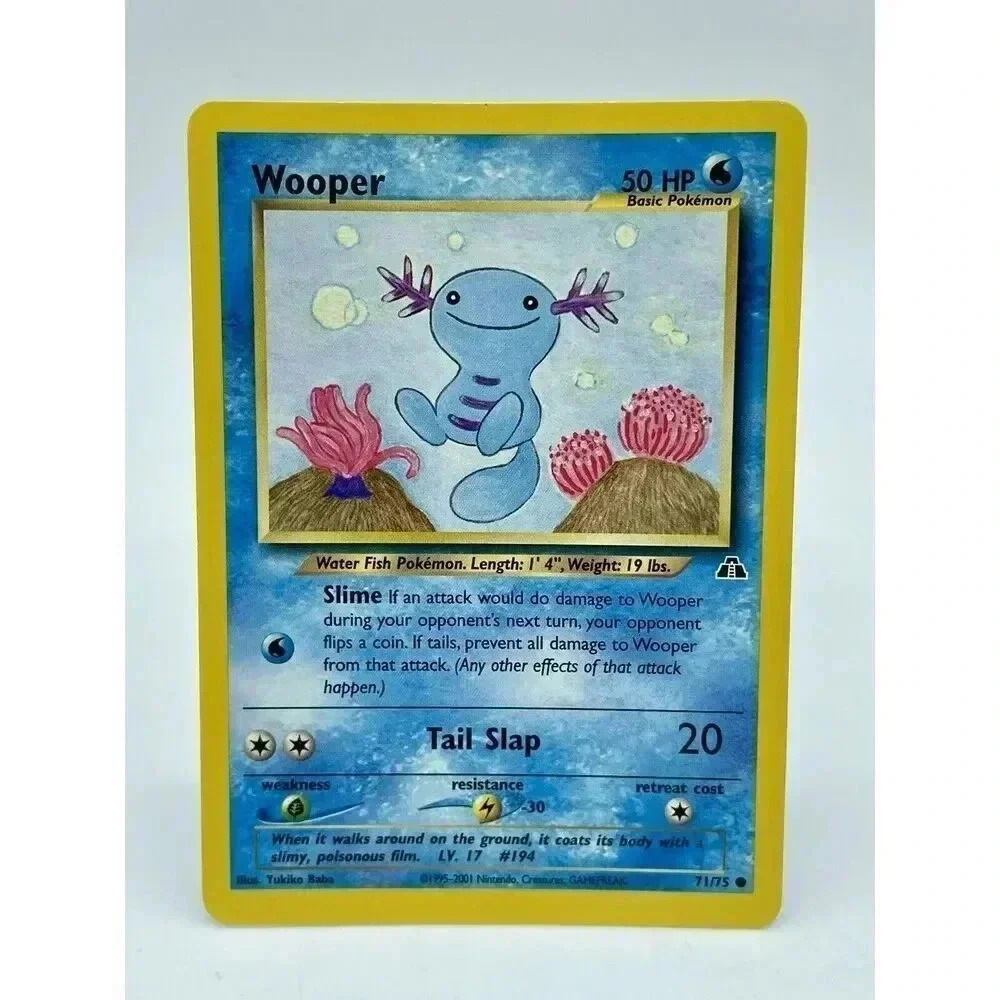 Wooper 71/75 Neo Discovery Unlimited Common Pokémon TCG Non Holo Vintage 2001 LP